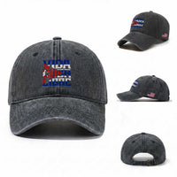 Viva Cuba Libre Washed Cotton Baseball Cap Cuban Freedom Supporter