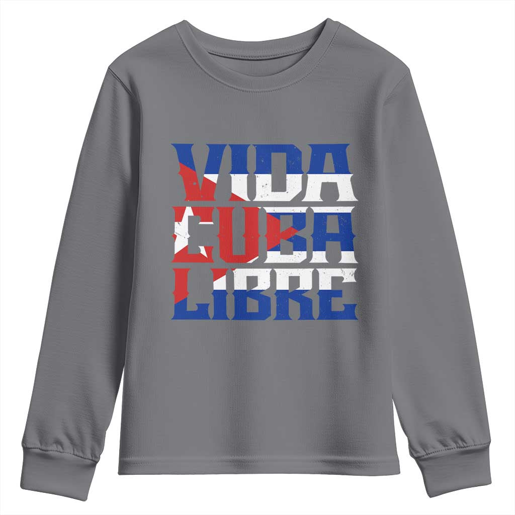 Viva Cuba Libre Youth Sweatshirt Cuban Freedom Supporter