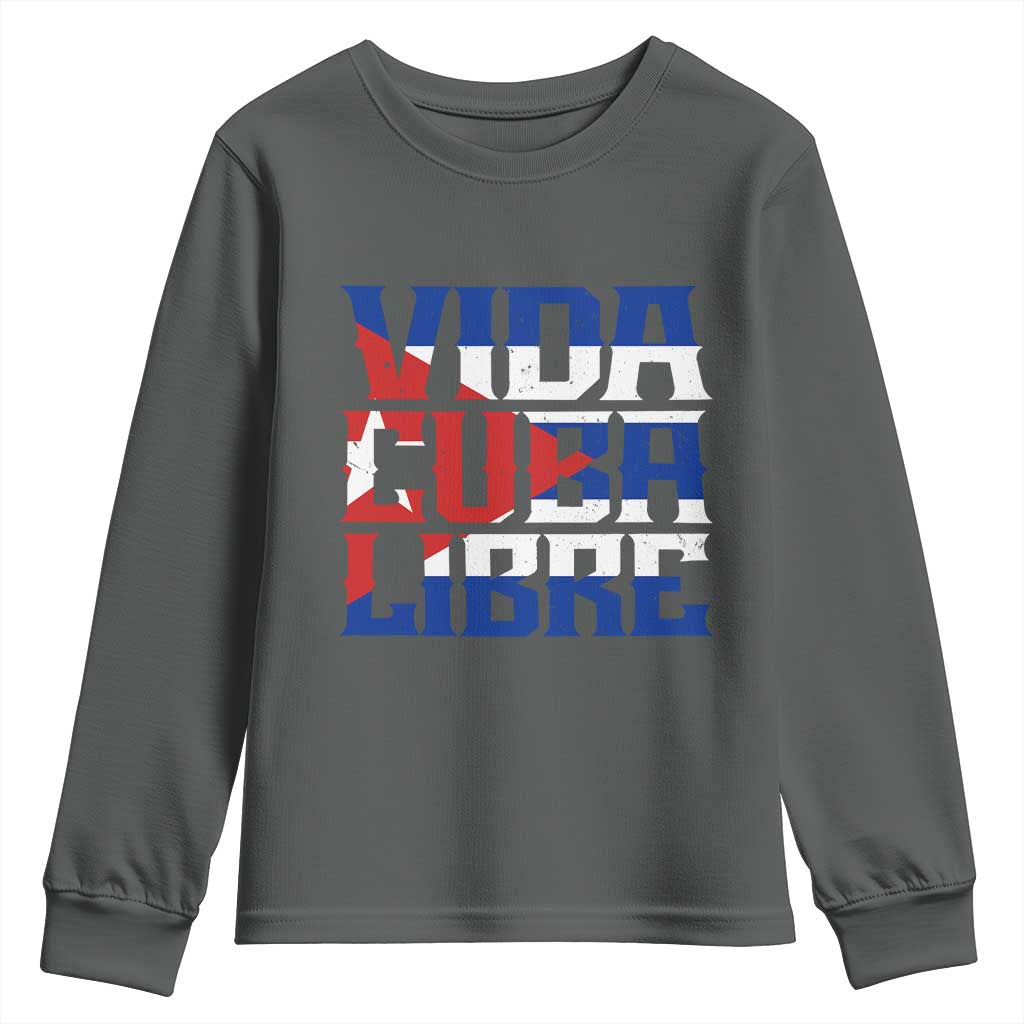 Viva Cuba Libre Youth Sweatshirt Cuban Freedom Supporter