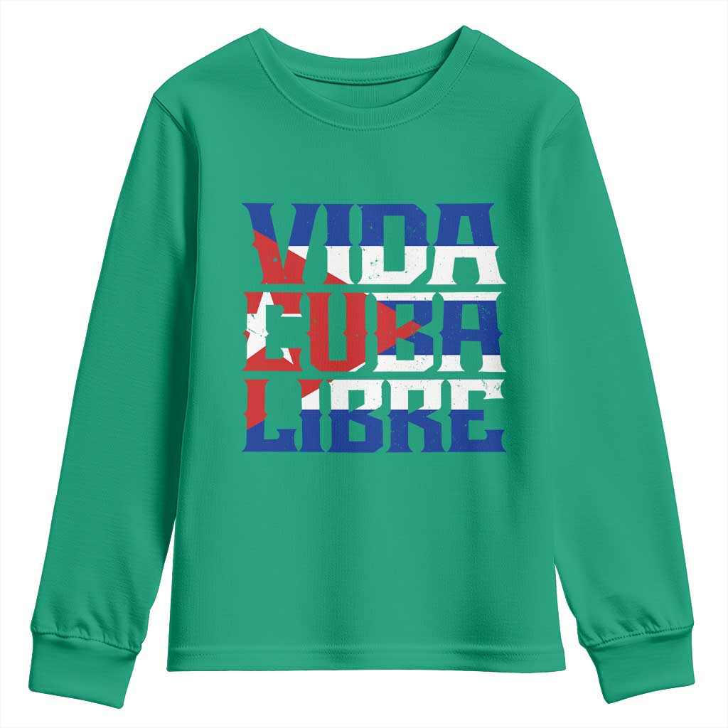 Viva Cuba Libre Youth Sweatshirt Cuban Freedom Supporter