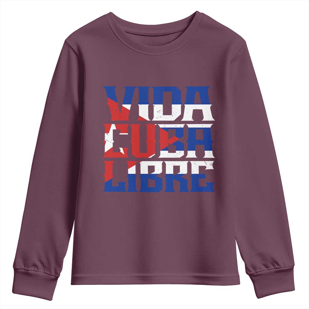 Viva Cuba Libre Youth Sweatshirt Cuban Freedom Supporter