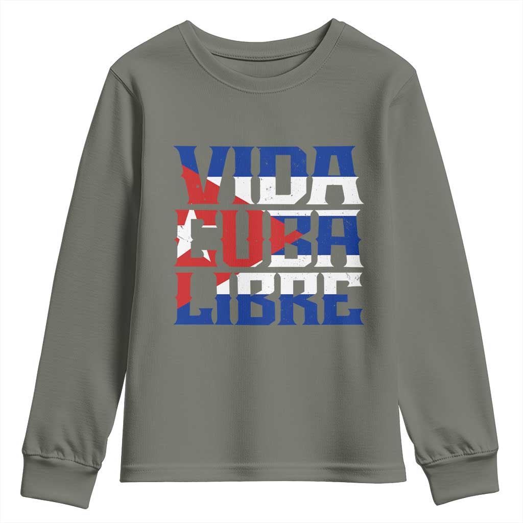 Viva Cuba Libre Youth Sweatshirt Cuban Freedom Supporter