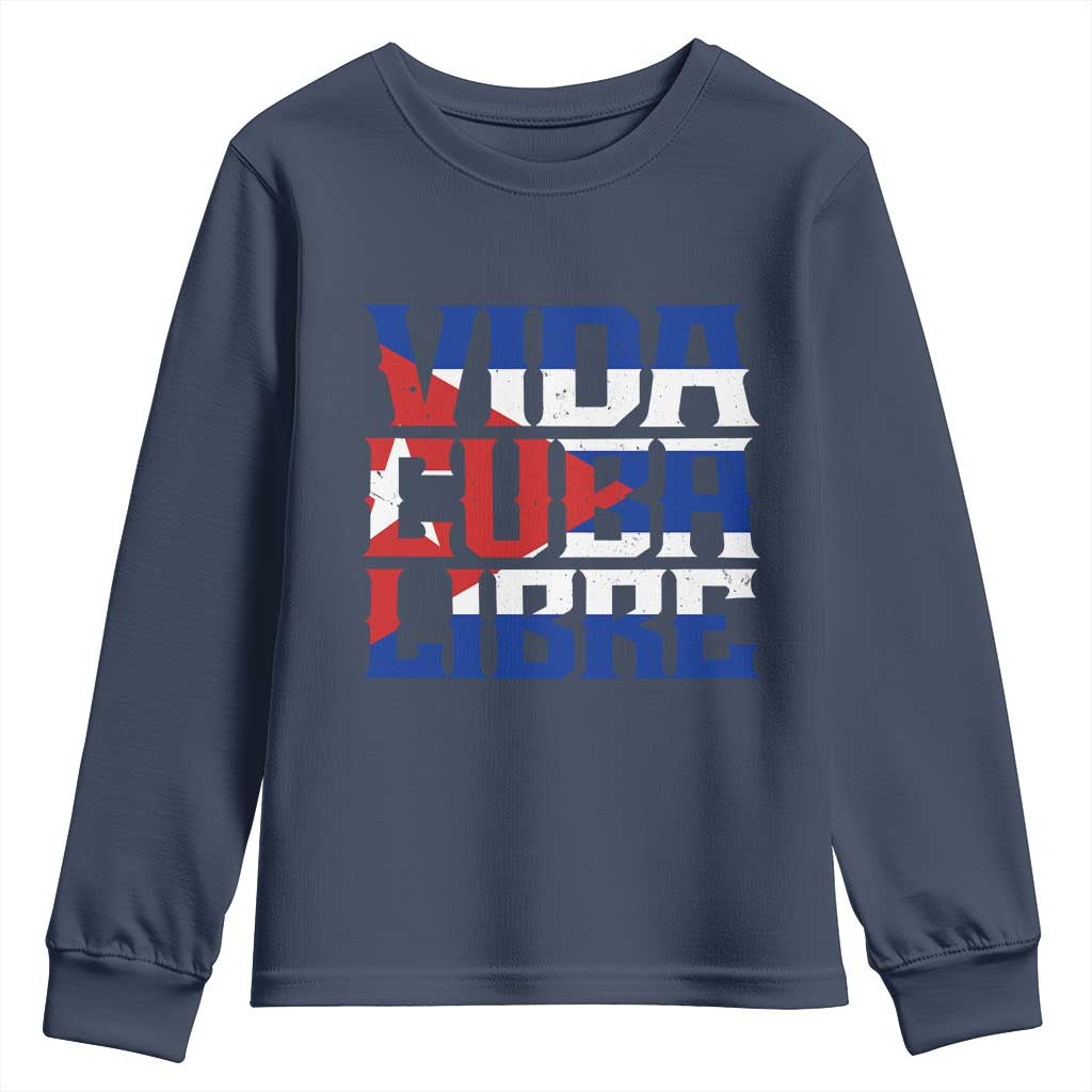 Viva Cuba Libre Youth Sweatshirt Cuban Freedom Supporter