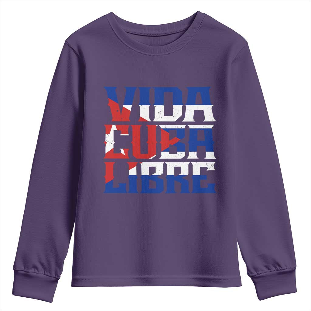 Viva Cuba Libre Youth Sweatshirt Cuban Freedom Supporter
