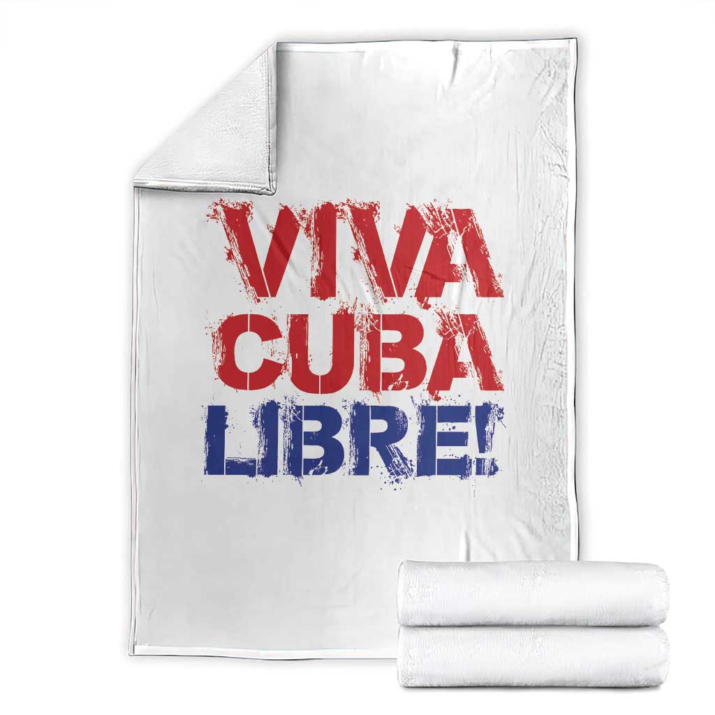 Viva Cuba Libre Throw Blanket SOS Cuba Stand With Freedom Movement