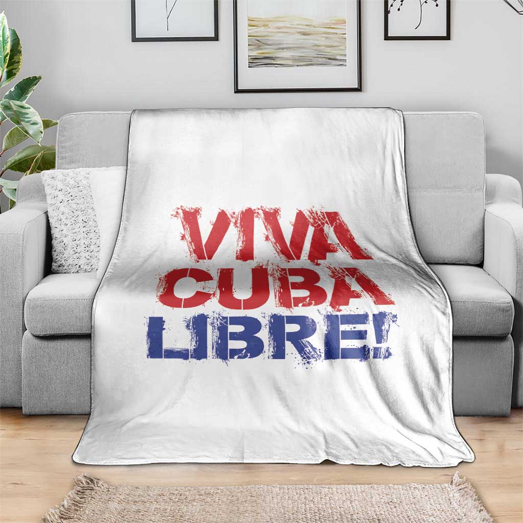 Viva Cuba Libre Throw Blanket SOS Cuba Stand With Freedom Movement