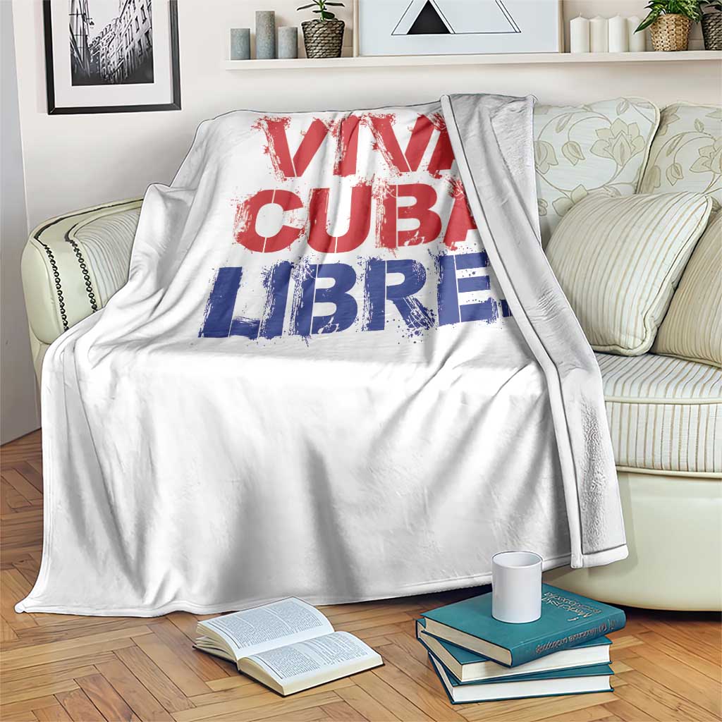 Viva Cuba Libre Throw Blanket SOS Cuba Stand With Freedom Movement