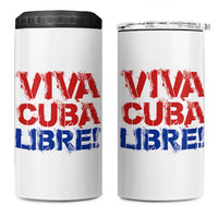 Viva Cuba Libre 4 in 1 Can Cooler Tumbler SOS Cuba Stand With Freedom Movement