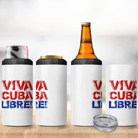Viva Cuba Libre 4 in 1 Can Cooler Tumbler SOS Cuba Stand With Freedom Movement