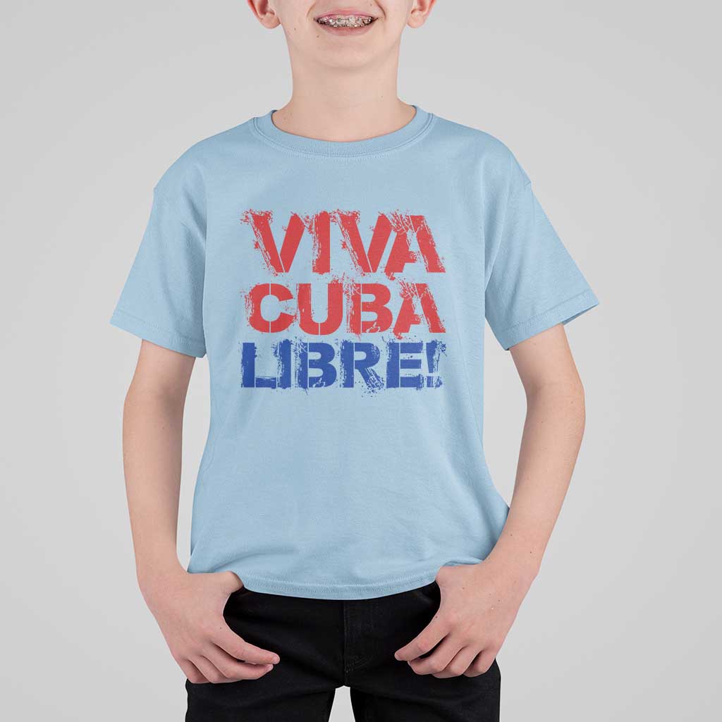 Viva Cuba Libre T Shirt For Kid SOS Cuba Stand With Freedom Movement