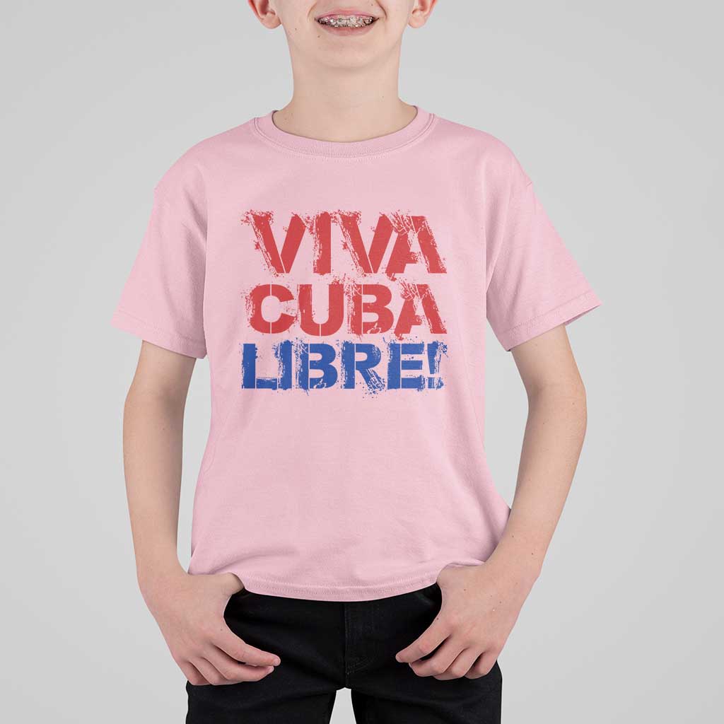 Viva Cuba Libre T Shirt For Kid SOS Cuba Stand With Freedom Movement