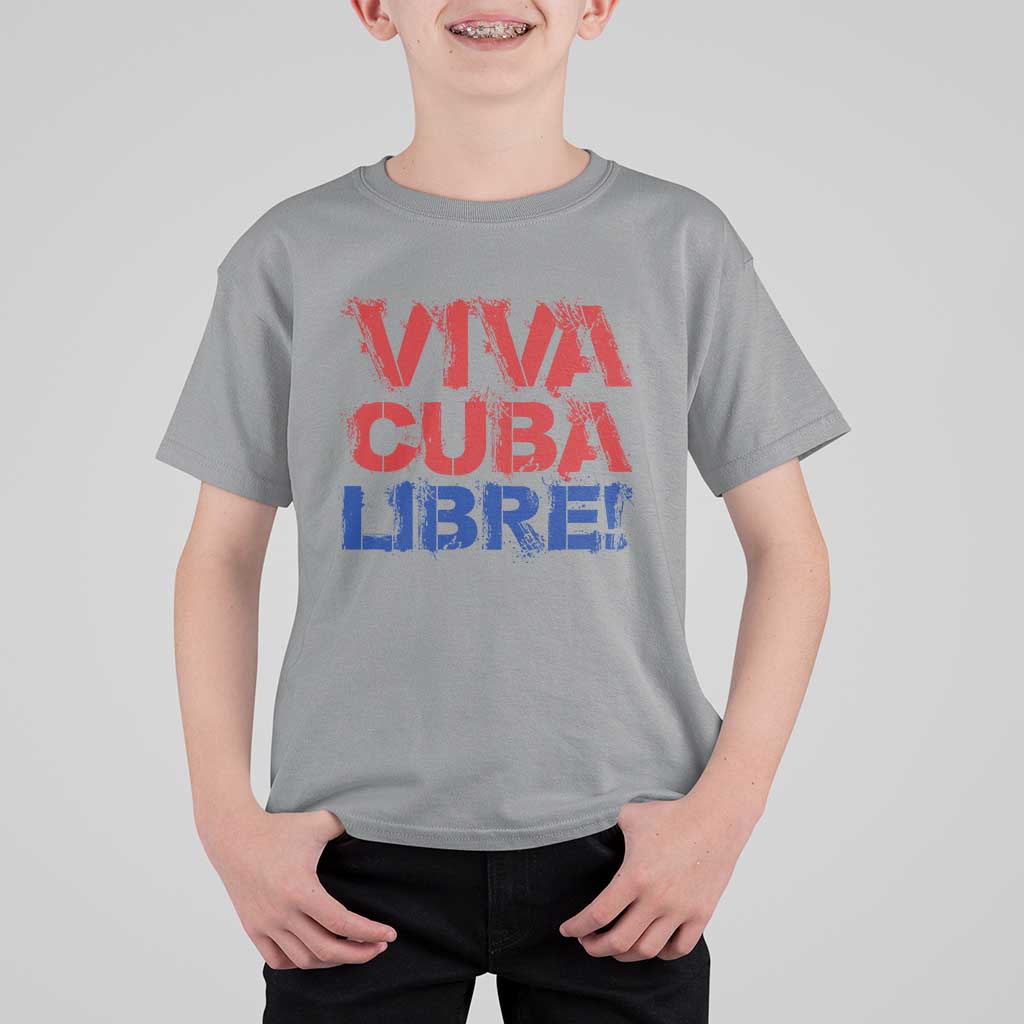 Viva Cuba Libre T Shirt For Kid SOS Cuba Stand With Freedom Movement