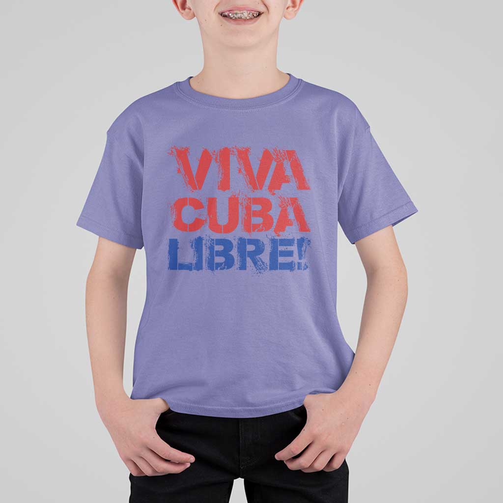Viva Cuba Libre T Shirt For Kid SOS Cuba Stand With Freedom Movement