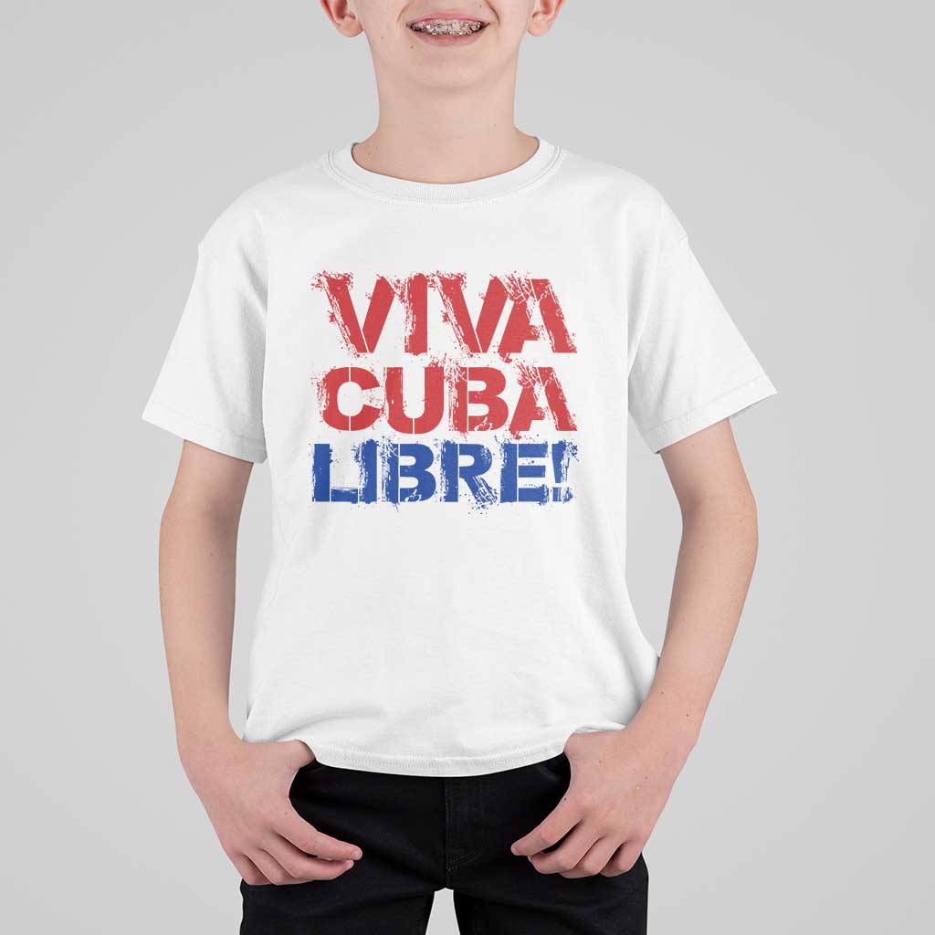 Viva Cuba Libre T Shirt For Kid SOS Cuba Stand With Freedom Movement