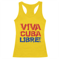 Viva Cuba Libre Racerback Tank Top SOS Cuba Stand With Freedom Movement