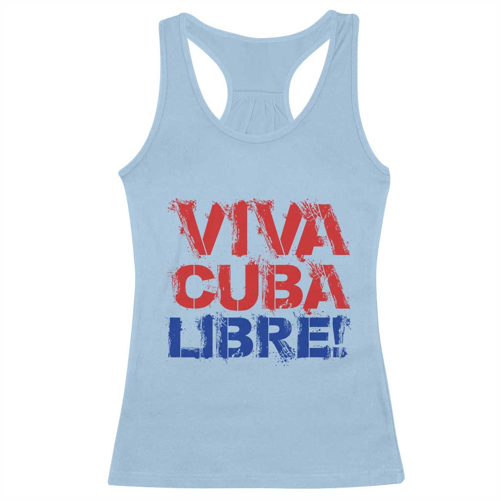 Viva Cuba Libre Racerback Tank Top SOS Cuba Stand With Freedom Movement