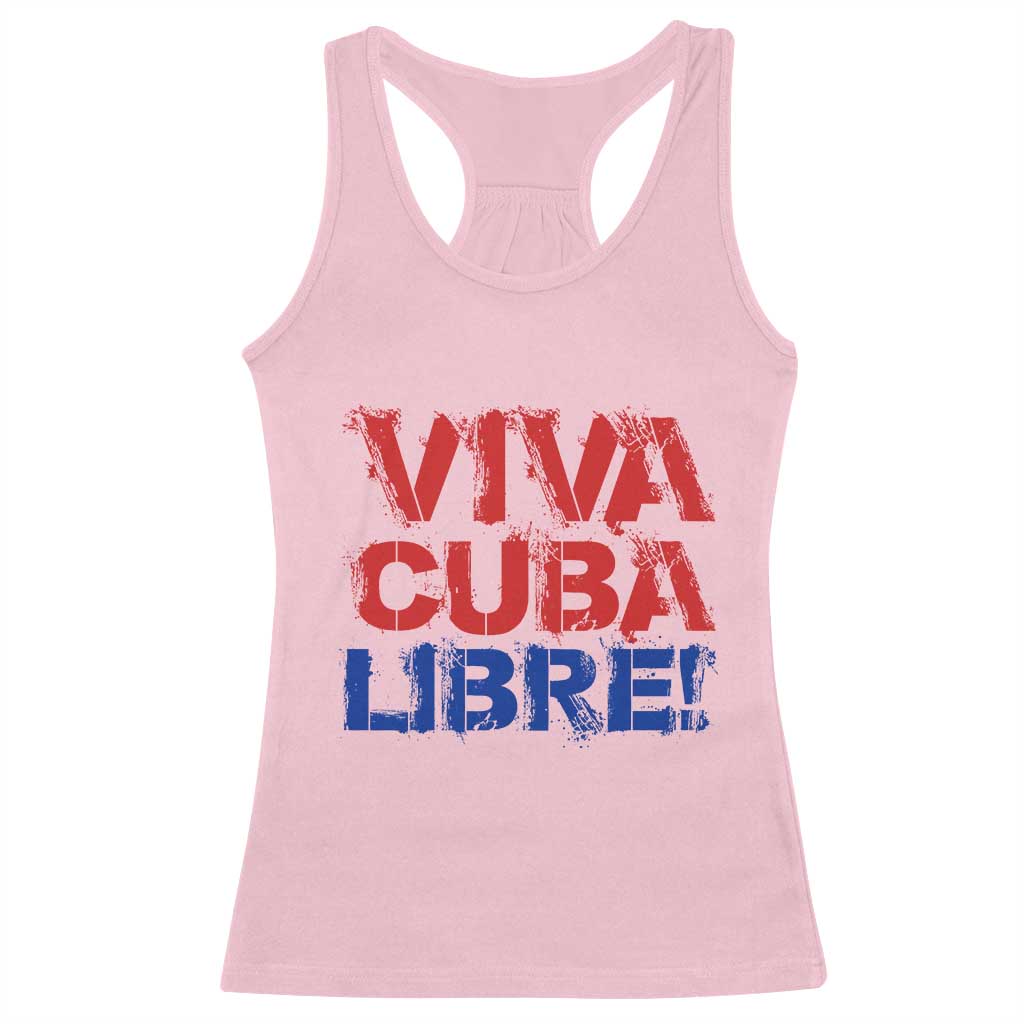 Viva Cuba Libre Racerback Tank Top SOS Cuba Stand With Freedom Movement