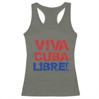 Viva Cuba Libre Racerback Tank Top SOS Cuba Stand With Freedom Movement