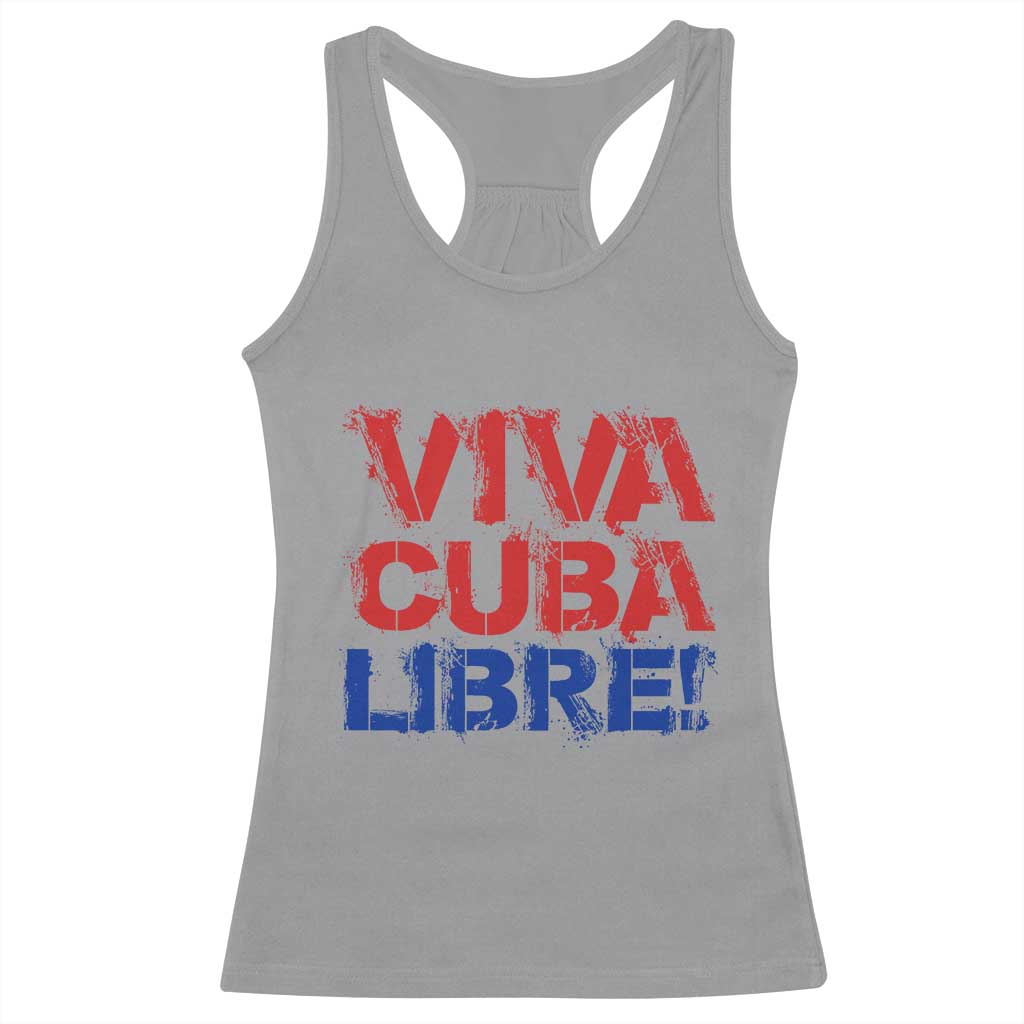 Viva Cuba Libre Racerback Tank Top SOS Cuba Stand With Freedom Movement