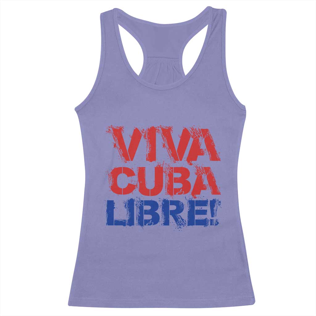 Viva Cuba Libre Racerback Tank Top SOS Cuba Stand With Freedom Movement
