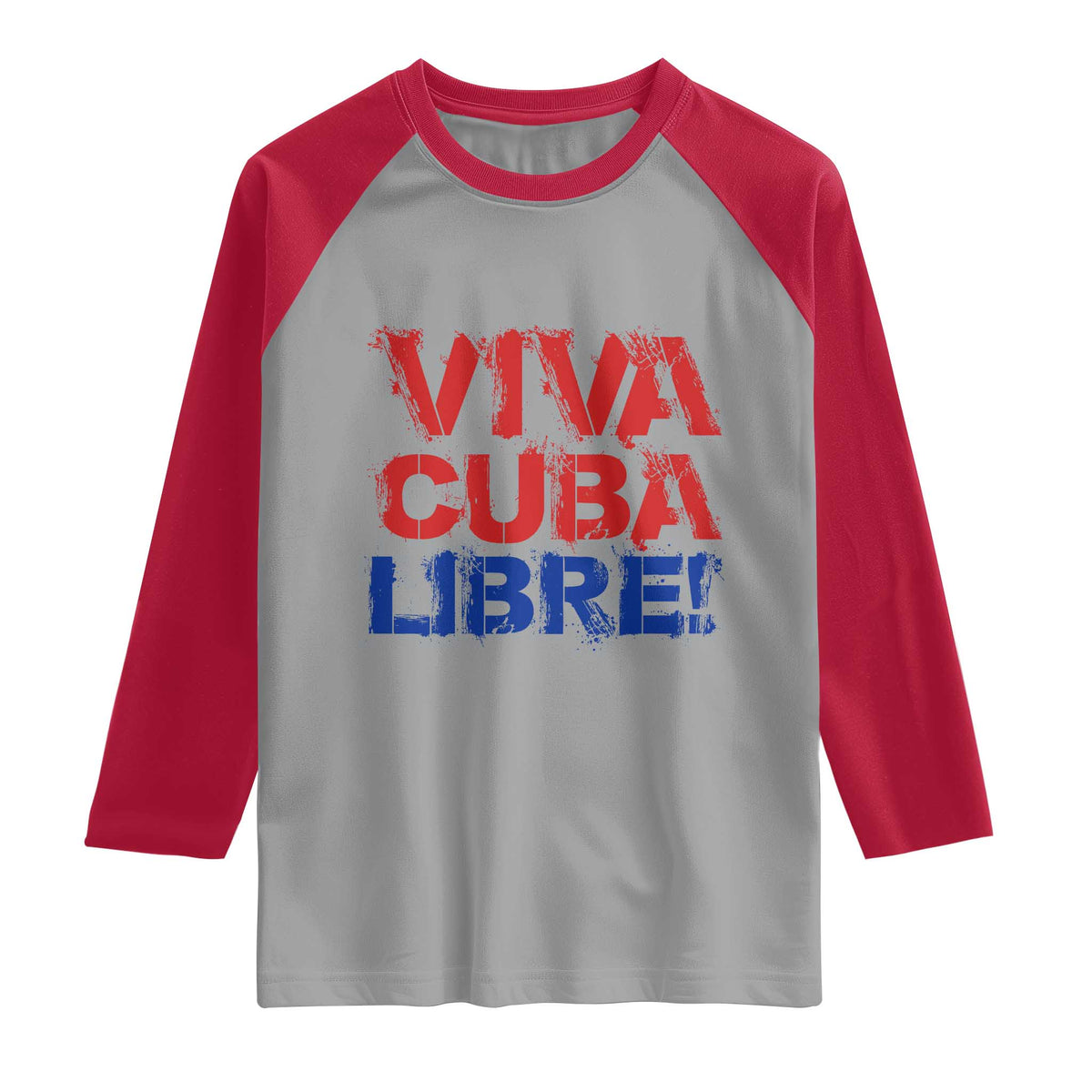 Viva Cuba Libre Raglan Shirt SOS Cuba Stand With Freedom Movement