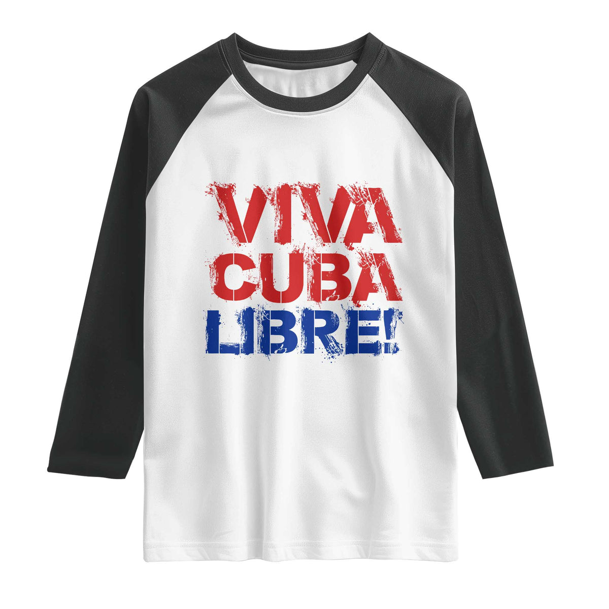 Viva Cuba Libre Raglan Shirt SOS Cuba Stand With Freedom Movement
