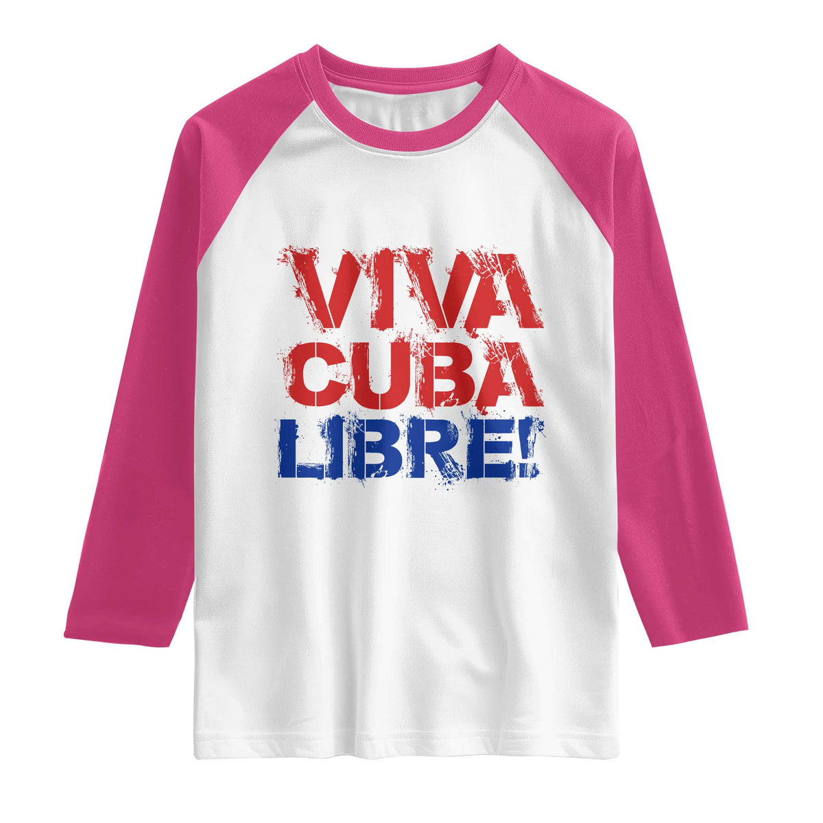 Viva Cuba Libre Raglan Shirt SOS Cuba Stand With Freedom Movement