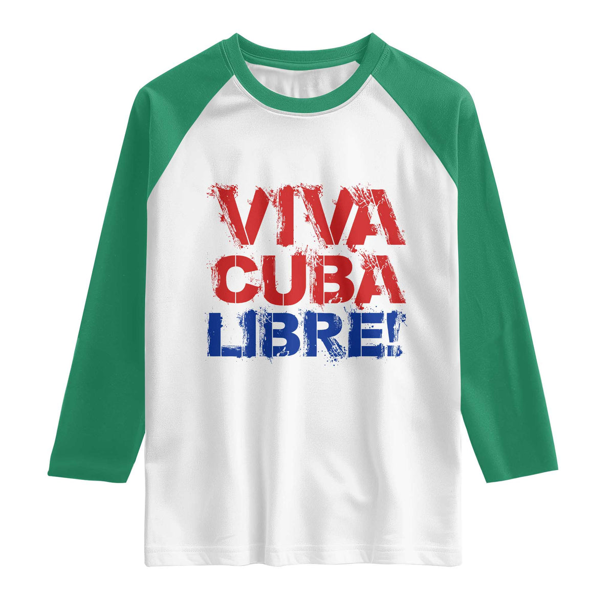 Viva Cuba Libre Raglan Shirt SOS Cuba Stand With Freedom Movement