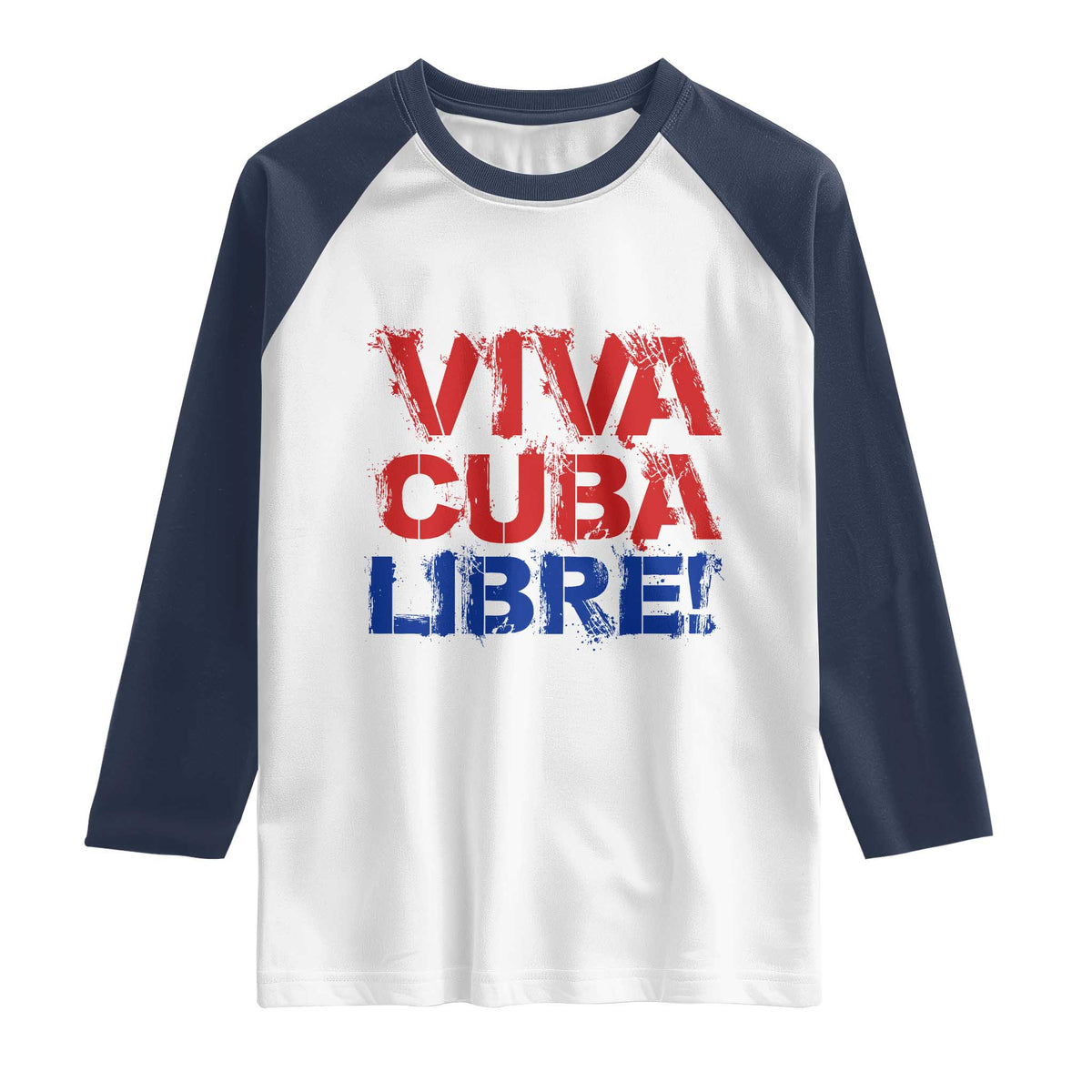 Viva Cuba Libre Raglan Shirt SOS Cuba Stand With Freedom Movement