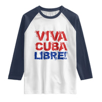 Viva Cuba Libre Raglan Shirt SOS Cuba Stand With Freedom Movement