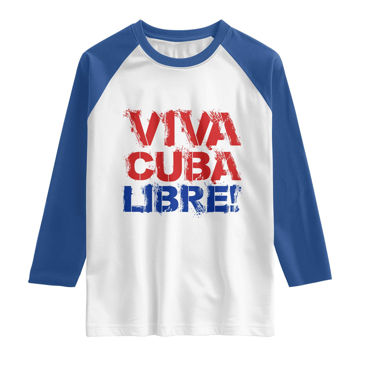Viva Cuba Libre Raglan Shirt SOS Cuba Stand With Freedom Movement