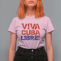 Viva Cuba Libre T Shirt For Women SOS Cuba Stand With Freedom Movement