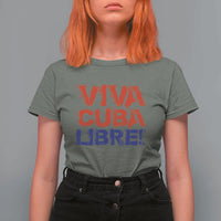 Viva Cuba Libre T Shirt For Women SOS Cuba Stand With Freedom Movement
