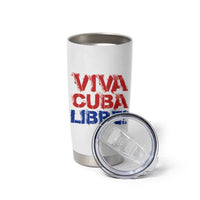 Viva Cuba Libre Tumbler Cup SOS Cuba Stand With Freedom Movement