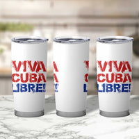 Viva Cuba Libre Tumbler Cup SOS Cuba Stand With Freedom Movement