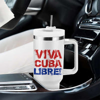 Viva Cuba Libre Tumbler With Handle SOS Cuba Stand With Freedom Movement