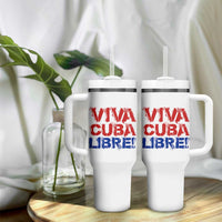 Viva Cuba Libre Tumbler With Handle SOS Cuba Stand With Freedom Movement