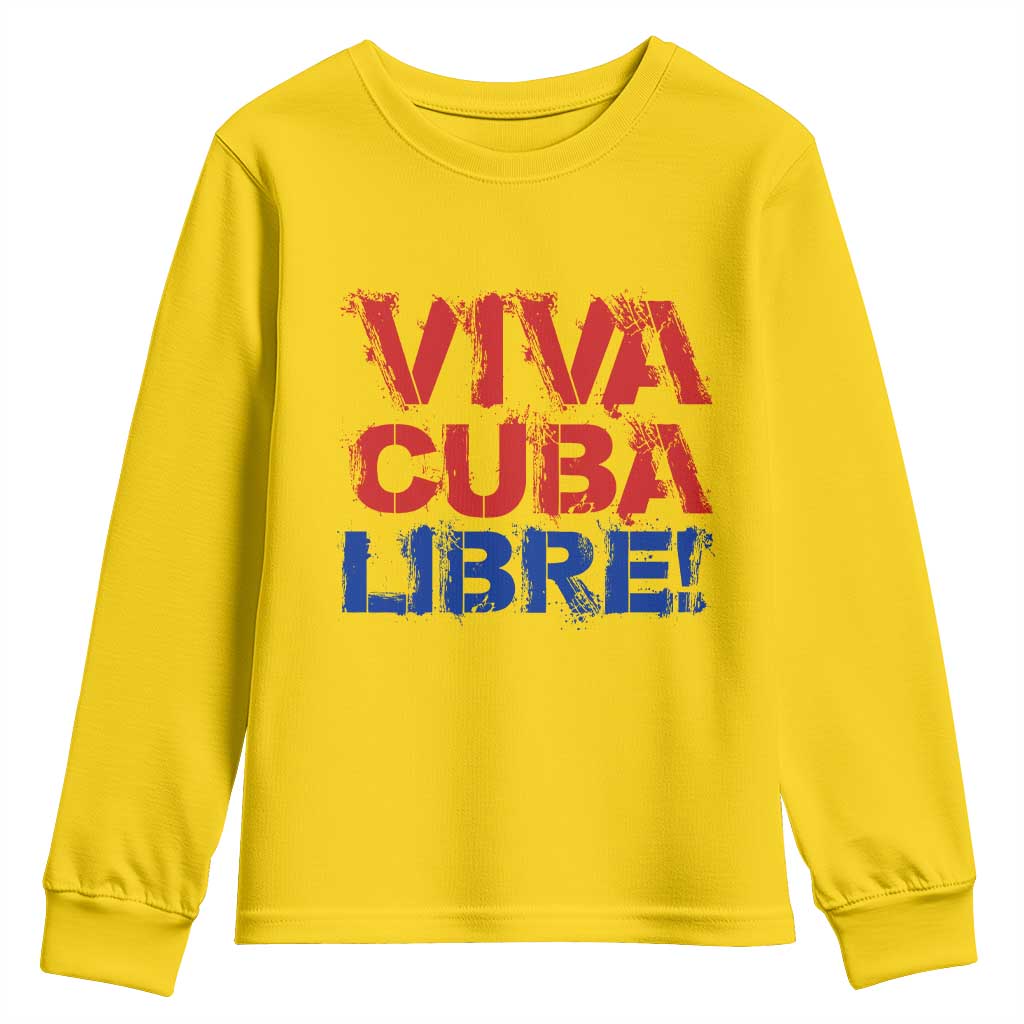 Viva Cuba Libre Youth Sweatshirt SOS Cuba Stand With Freedom Movement