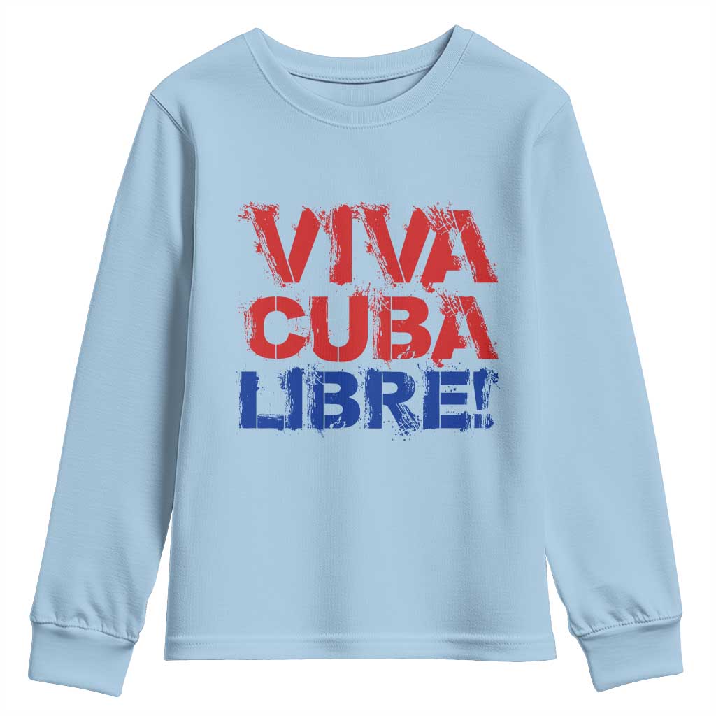 Viva Cuba Libre Youth Sweatshirt SOS Cuba Stand With Freedom Movement