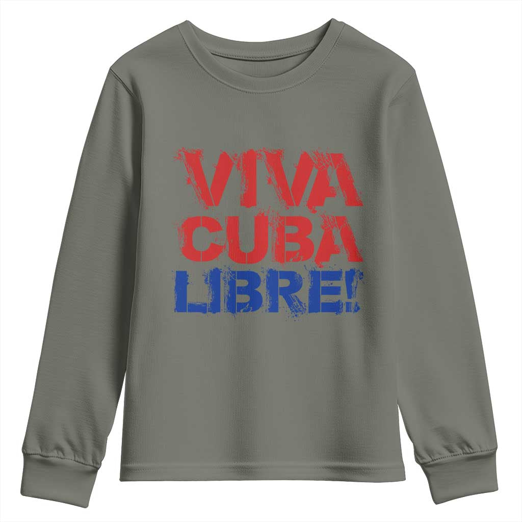 Viva Cuba Libre Youth Sweatshirt SOS Cuba Stand With Freedom Movement