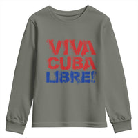 Viva Cuba Libre Youth Sweatshirt SOS Cuba Stand With Freedom Movement