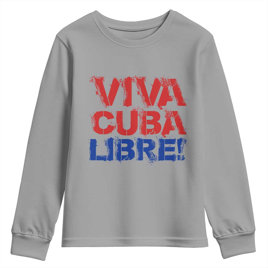 Viva Cuba Libre Youth Sweatshirt SOS Cuba Stand With Freedom Movement