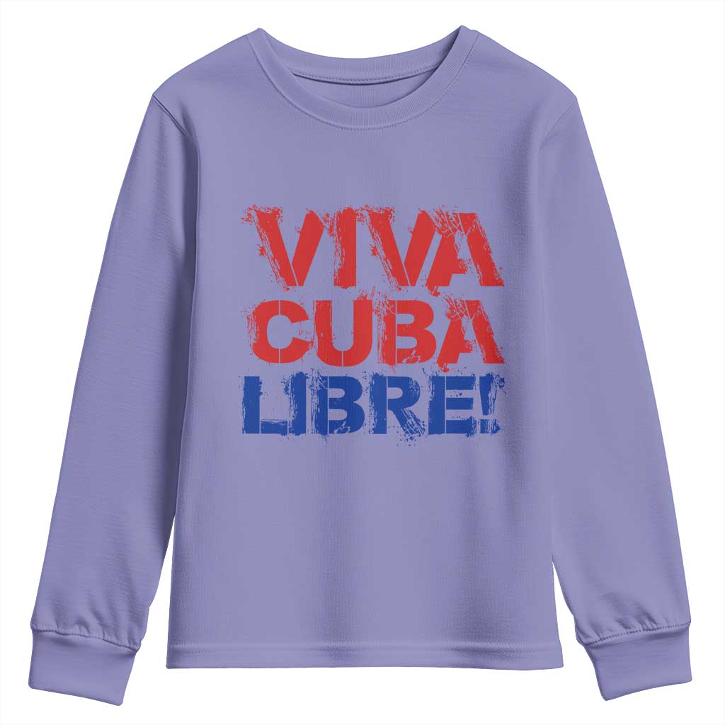 Viva Cuba Libre Youth Sweatshirt SOS Cuba Stand With Freedom Movement