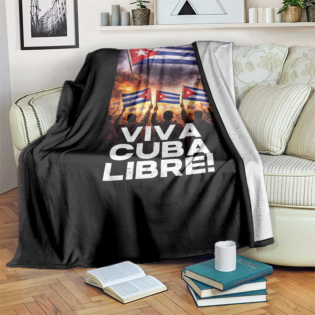 Viva Cuba Libre Throw Blanket Cuban Freedom Protest