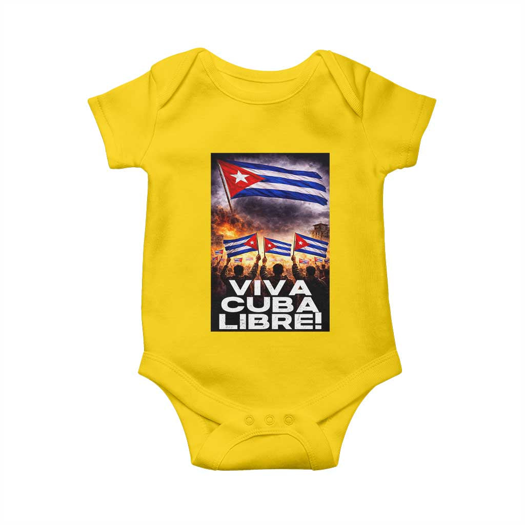 Viva Cuba Libre Baby Onesie Cuban Freedom Protest