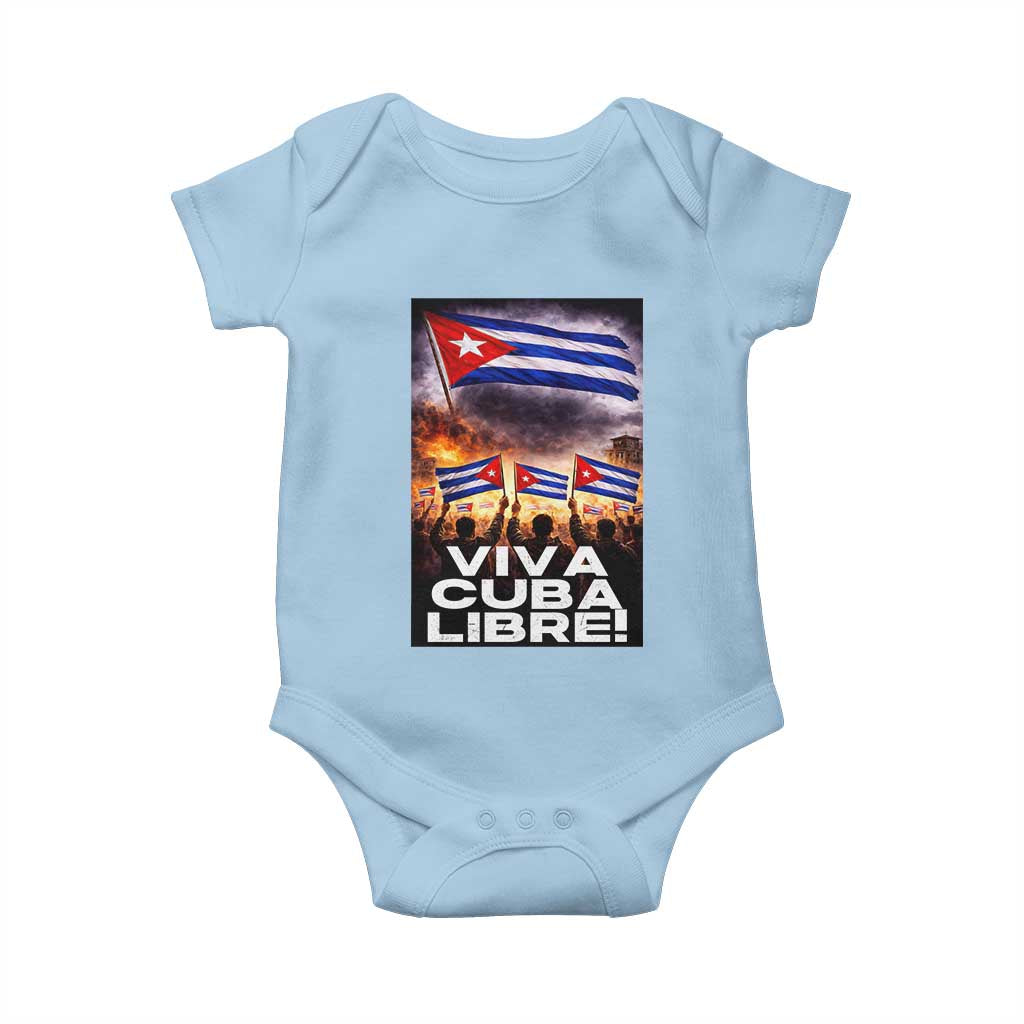 Viva Cuba Libre Baby Onesie Cuban Freedom Protest
