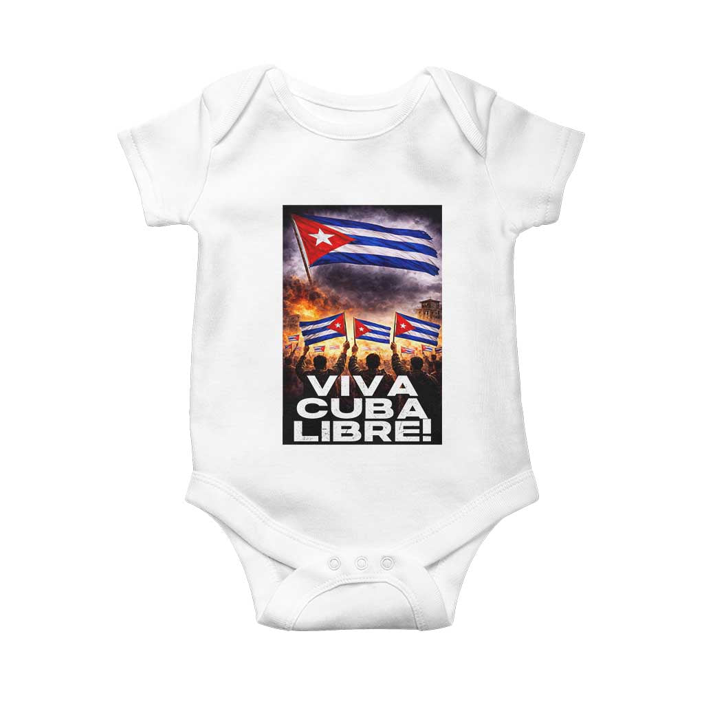 Viva Cuba Libre Baby Onesie Cuban Freedom Protest