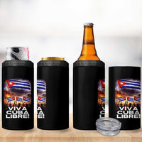 Viva Cuba Libre 4 in 1 Can Cooler Tumbler Cuban Freedom Protest