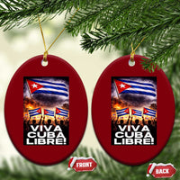 Viva Cuba Libre Ceramic Ornament Cuban Freedom Protest