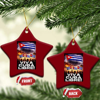 Viva Cuba Libre Ceramic Ornament Cuban Freedom Protest